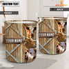 Uni Texas Longhorn Barn Custom Name Laundry Basket