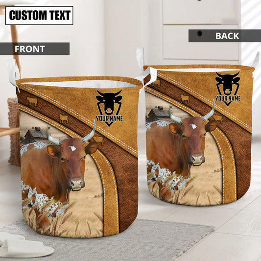 Uni Florida Cracker Cattle Brown Custom Name Basket