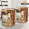 Uni Charolais Brown Farm Custom Name Laundry Basket