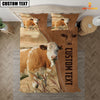 Uni Custom Name Fleckvieh Cattle Brown Bedding Set