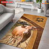 Uni Gelbvieh Farming Brown Personalized Name 3D Rug