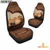 Uni Limousin Pattern Customized Name Heart Car Seat Cover Set