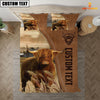 Uni Custom Name Highland Cattle Brown Bedding Set