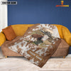 Uni Custom Name Hereford Cow Hair Pattern Blanket