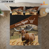 Uni Texas Longhorn On The Field Customized Name 3D Bedding Set