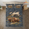 Uni Highland On The Farm Customized Name Bedding Set