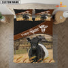 Uni Belted Galloway On The Field Customized Name 3D Bedding Set