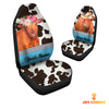 Uni Red Angus Pattern Customized Name Dairy Cow Car Seat Cover Set