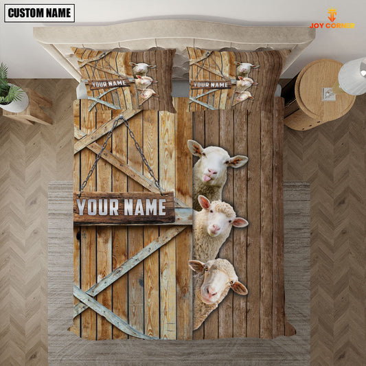 Uni Happy Farm Sheep Wooden Door Bedding Set