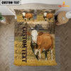 Uni Personalized Name Fleckvieh Cattle On The Farm 3D Bedding Set