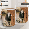 Uni Brahman Brown Farm Custom Name Laundry Basket