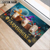 Uni Hereford Farmhouse Halloween Custom Name Doormat