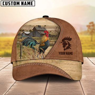 Uni Rooster Customized Name Brown Cap