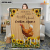 Uni Chicken Custom Name - Always Stay Humble and Kind Blanket