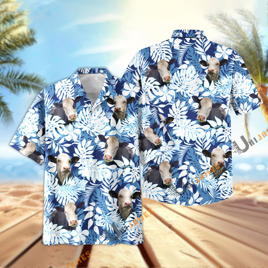 Unique Black Baldy Blue Summer Pattern Hawaiian Shirt