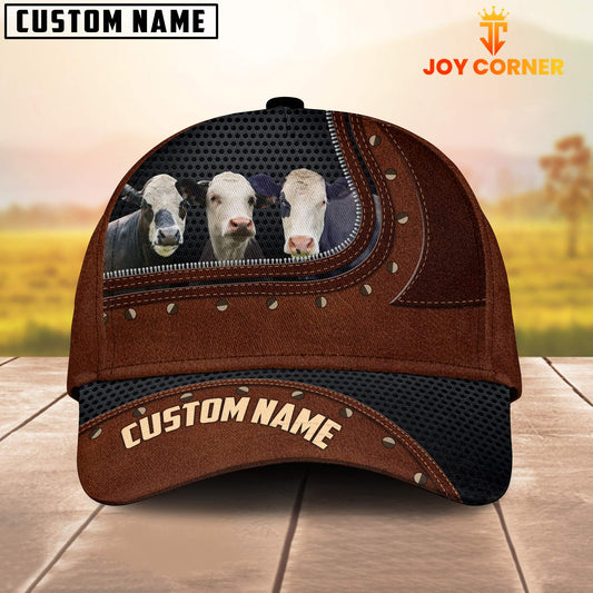 Uni Black Baldy Happiness Zipper Pattern Customized Name Cap