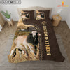 Uni Brahman Custom Text Leather Pattern Bedding Set