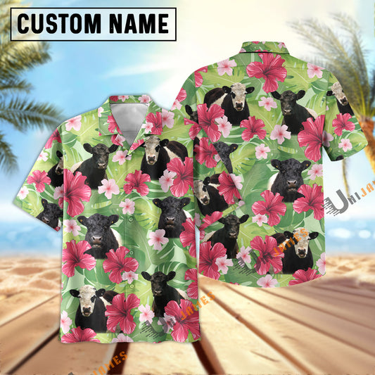 Uni Belted Galloway Green Summer Hawaiian Shirt