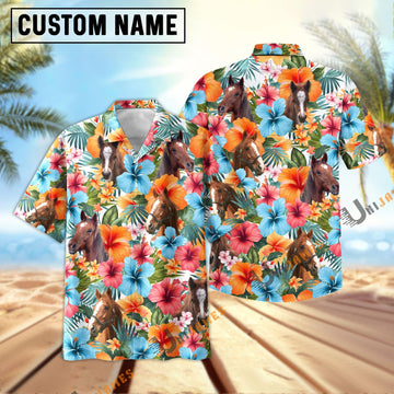 Uni Red Angus Blue Colorful Summer Pattern Hawaiian Shirt