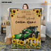 Uni Farm Tractor Custom Name - Always Stay Humble and Kind Blanket