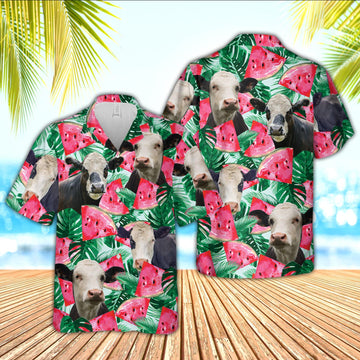 Unique Black Baldy Watermelon 3D Hawaiian Shirt