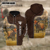 Uni Jersey Farming Leather Pattern Personalized 3D Hoodie