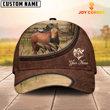 Uni Droughtmaster On The Farm Customized Name Leather Pattern Cap