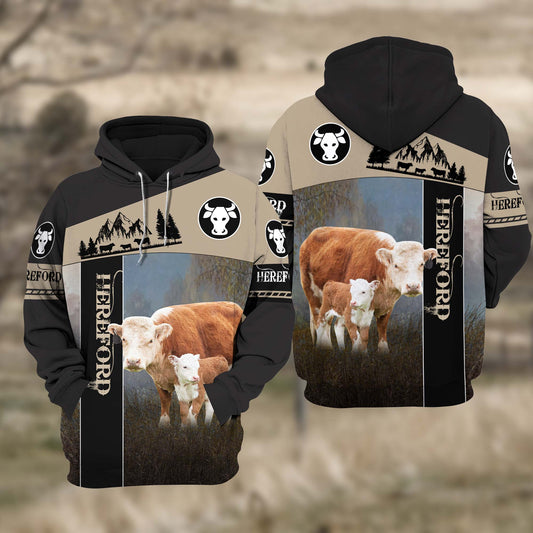 Uni Hereford White Black Personalized 3D Hoodie