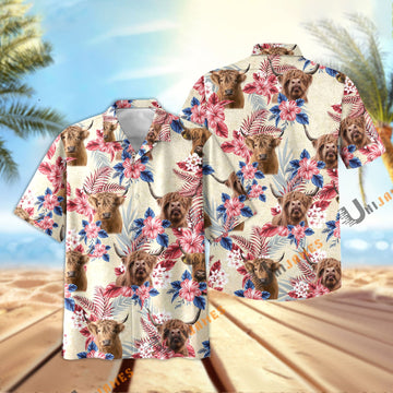 Uni Highland Flowers Cool Summer Pattern Hawaiian Shirt