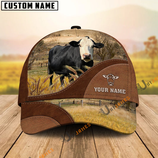 Uni Black Baldy Farm Living Pattern Customized Name Cap