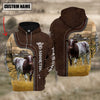 Uni Shorthorn Farming Leather Pattern Personalized 3D Hoodie