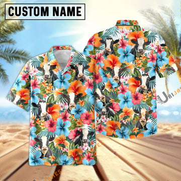 Uni Holstein Blue Colorful Summer Pattern Hawaiian Shirt