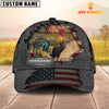 Uni Chicken Customized Name US Flag Net Cap