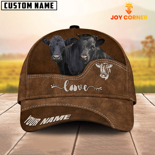 Uni Dexter Love Leather Pattern Customized Name Cap