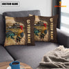 Uni Chicken Custom Name Leather Pattern Pillow Case