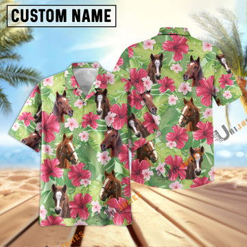 Uni Horse Green Summer Hawaiian Shirt