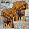 Uni Shorthorn 3D Customized Name - Farm Name Hoodie