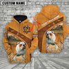 Uni Bulldog Custom Name Printed 3D Hoodie