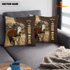 Uni Hereford Custom Name Leather Pattern Pillow Case
