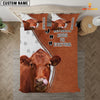 Uni Red Angus Kisses Fix Everything Custom Name Bedding Set