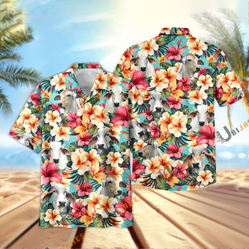 Unique Brahman Tropical Flower Pattern Seamless Hawaiian Shirt