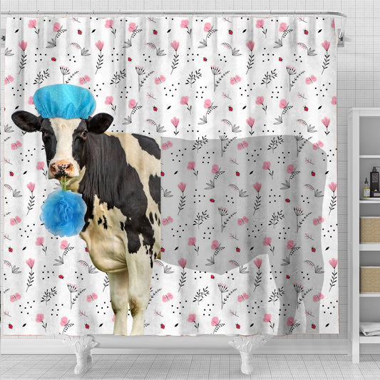 Uni Holstein Flower 3D Shower Curtain