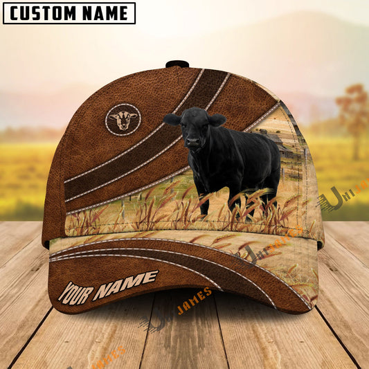 Uni Black Angus Cool Farming Customized Name Cap