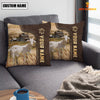 Uni Goat Custom Name Leather Pattern Pillow Case