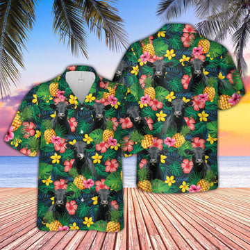 Uni Black Angus Summer Pattern 3D Hawaiian Shirt