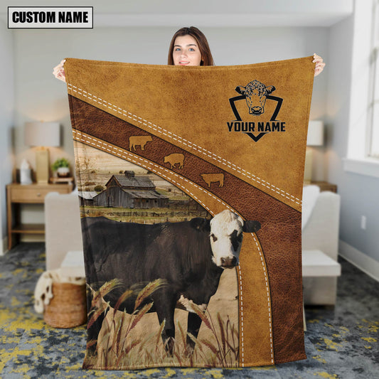 Uni Black Hereford Custom Name Blanket Collection