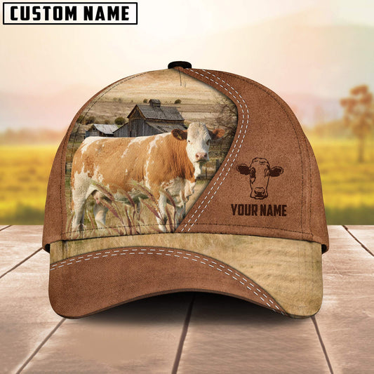 Uni Fleckvieh Customized Name Brown Cap