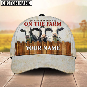 Uni Holstein Better On The Farm Customized Name Cap