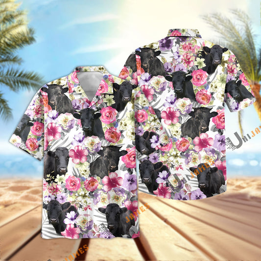 Unique Dexter Seamless Floral Pattern 3D Hawaiian Shirt