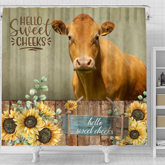 Uni Limousin Hello Sweet Cheeks 3D Shower Curtain